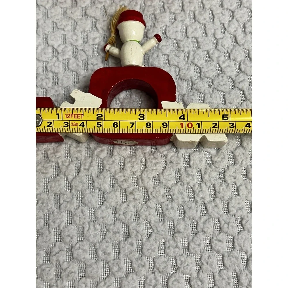 Vtg‎ Vera Neumann Napkin Rings Wood Christmas Holiday Hand Painted Tablescape